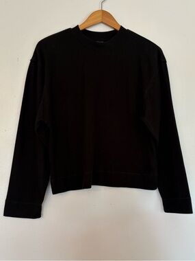 Melrose and Market Cozy Waffel Black Crewneck Sweater